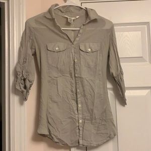 Worn once! Max Studio light gray button up. Size S